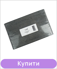 Пилка для нігтів TUFI profi Пряма Чорна 100/180 грит